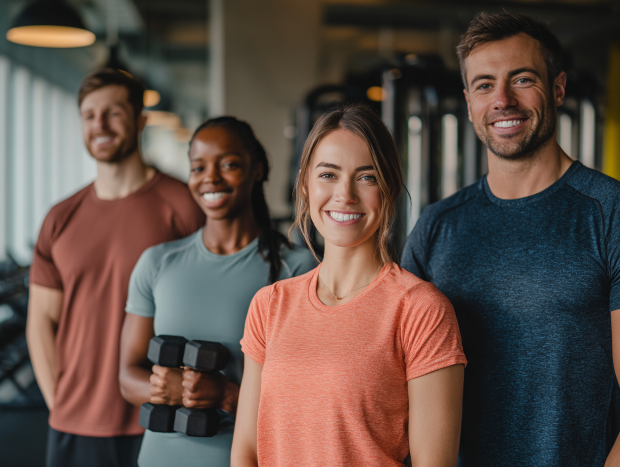 Група людей різного віку займається фітнесом